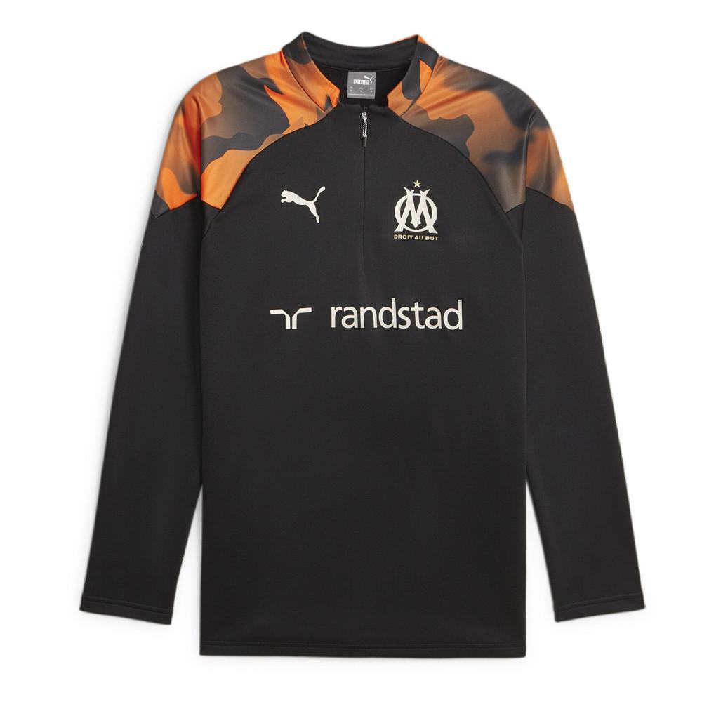 OM Sweat de Training Noir/Orange Homme Puma 23/24 pas cher