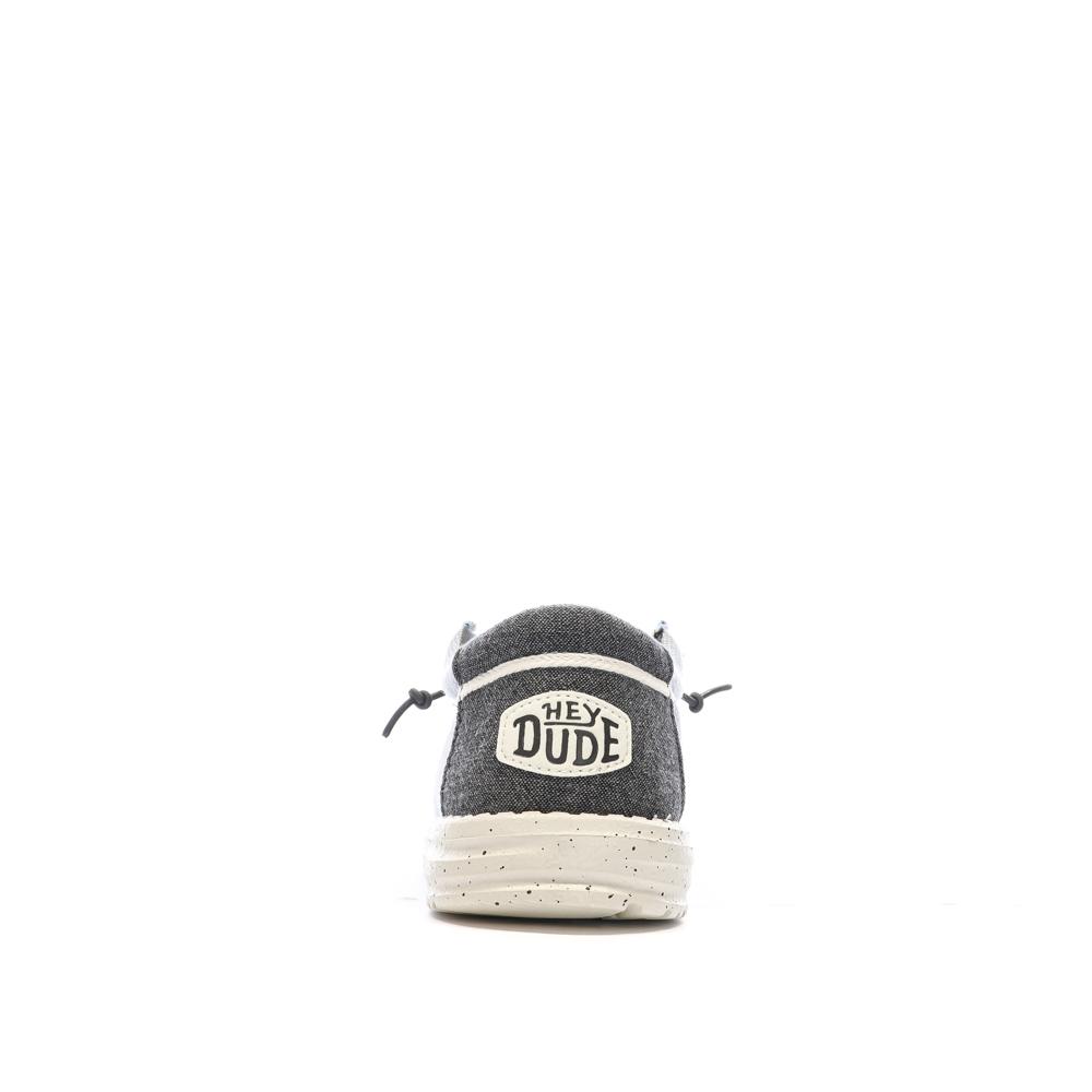 Chaussures Grises Clair Homme Hey Dude Wally Sport Mesh vue 3