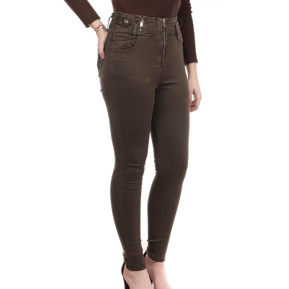 Jean Slim Marron My Tinas LW22 pas cher