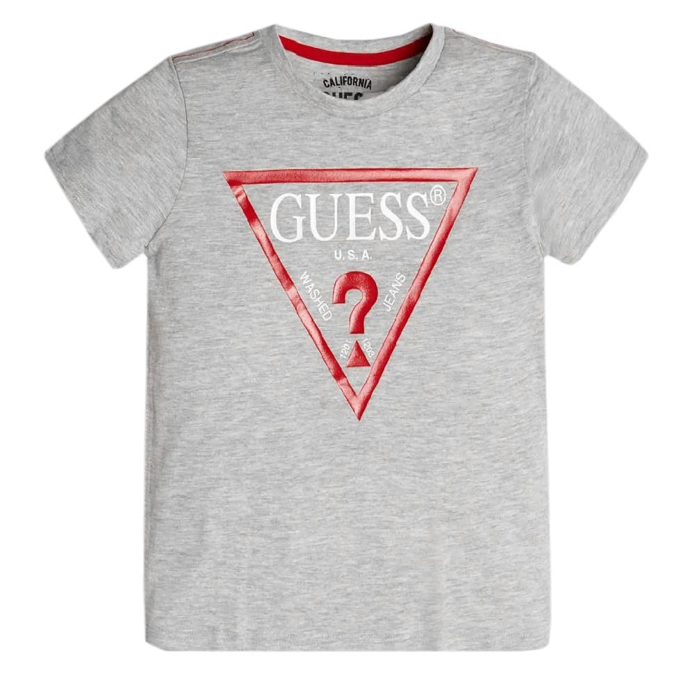 T-shirt Gris Garçon Guess pas cher