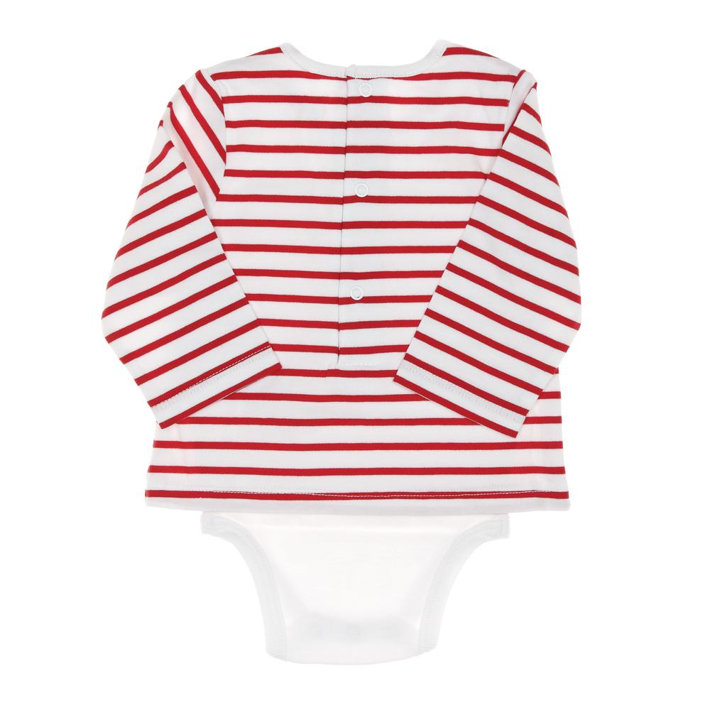 Body t-shirt Rouge/Blanc Garçon EOM Vabody vue 2