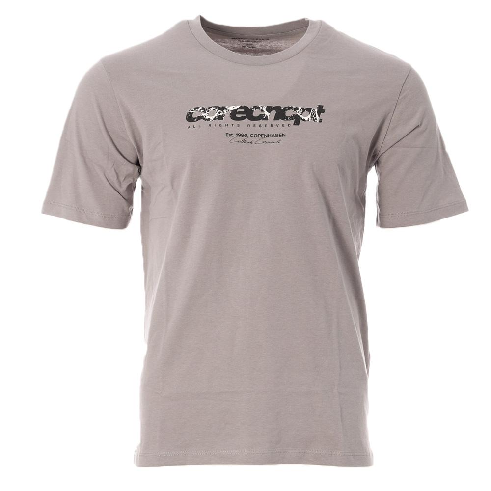 T-shirt Gris Homme Jack & Jones Coirland 12284533 pas cher