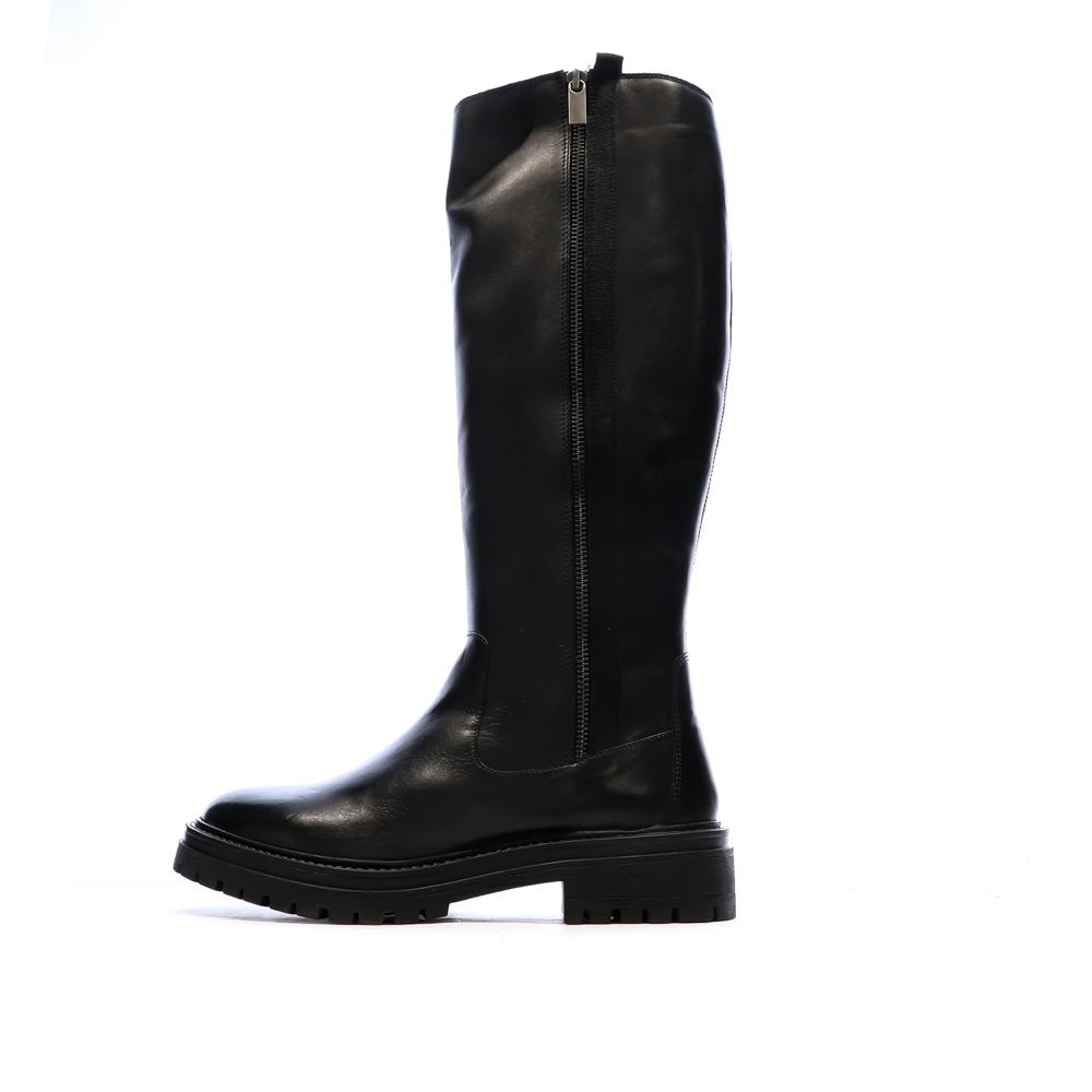 Bottes Noires Femme Geox Iridea D26 pas cher
