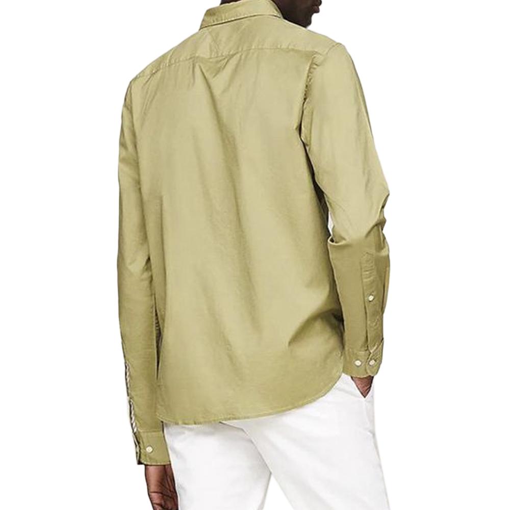 Chemise Verte Homme Tommy Hilfiger Flex Poplin vue 2