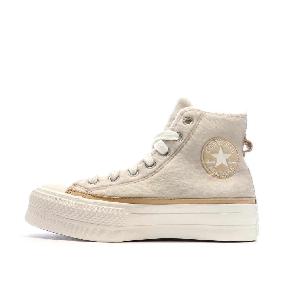 Baskets Beiges Femme Converse Chuck Taylor All Star Lift pas cher