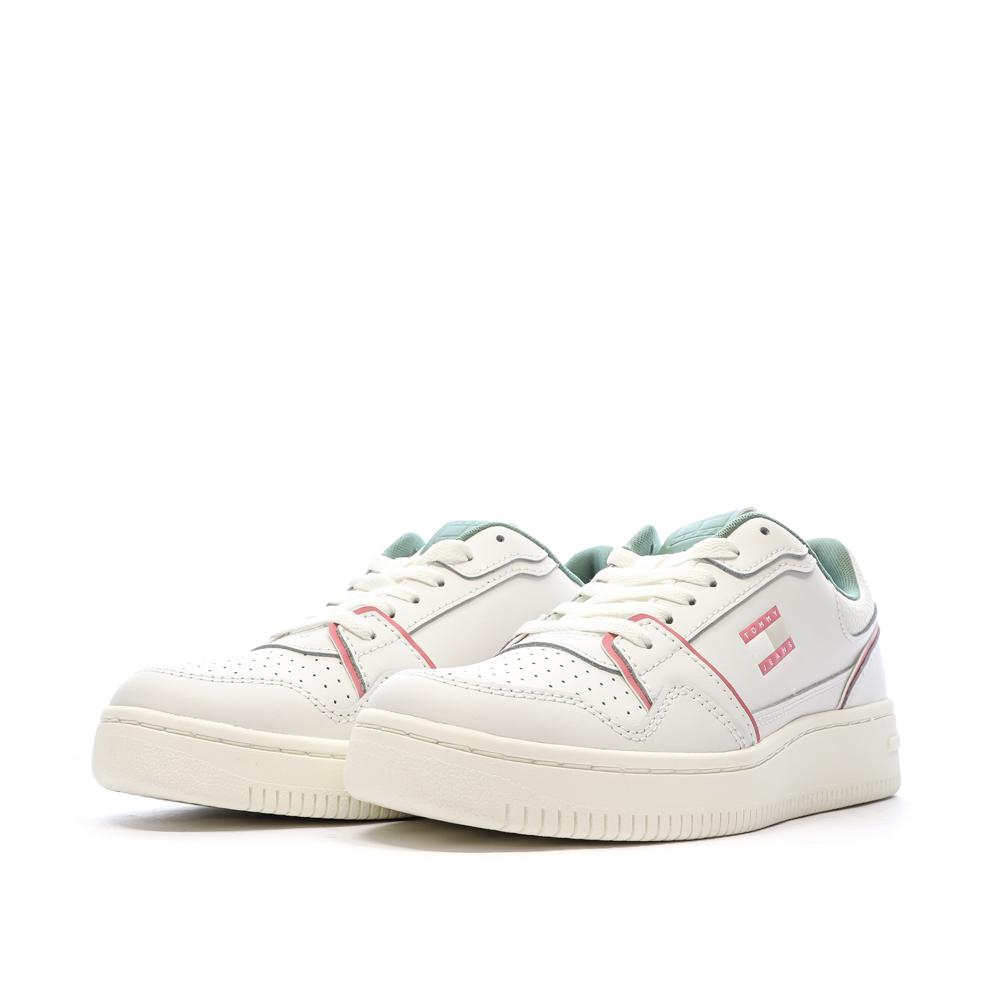 Baskets Blanches/Roses Femme Tommy Hilfiger Retro vue 6
