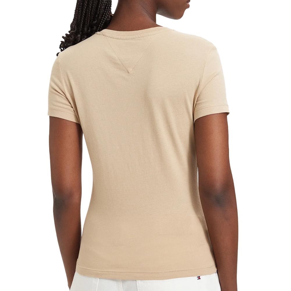 T-shirt Beige Femme Tommy Hilfiger Tjw C vue 2