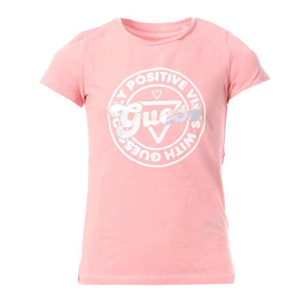T-shirt Rose Fille Guess G-J3YI12K6YW4 pas cher