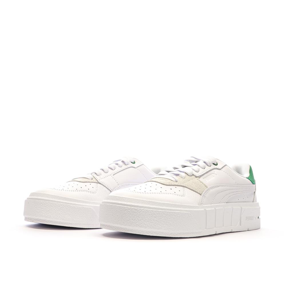 Baskets Blanches/Vertes Femme Puma Cali Court vue 6