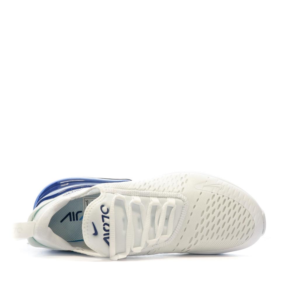 Baskets Blanches/Bleu Homme Nike Air Max 270 vue 4