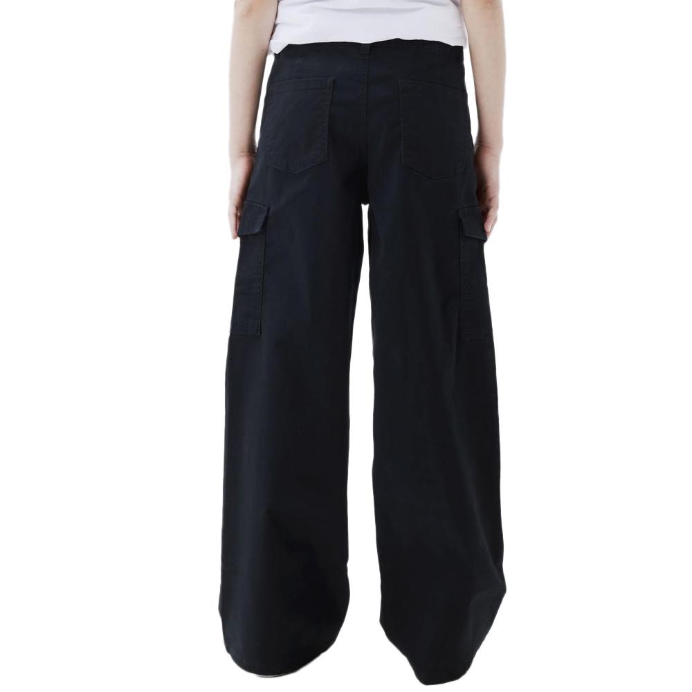 Pantalon en Toile Noir Fille Name it Wide Twill vue 2