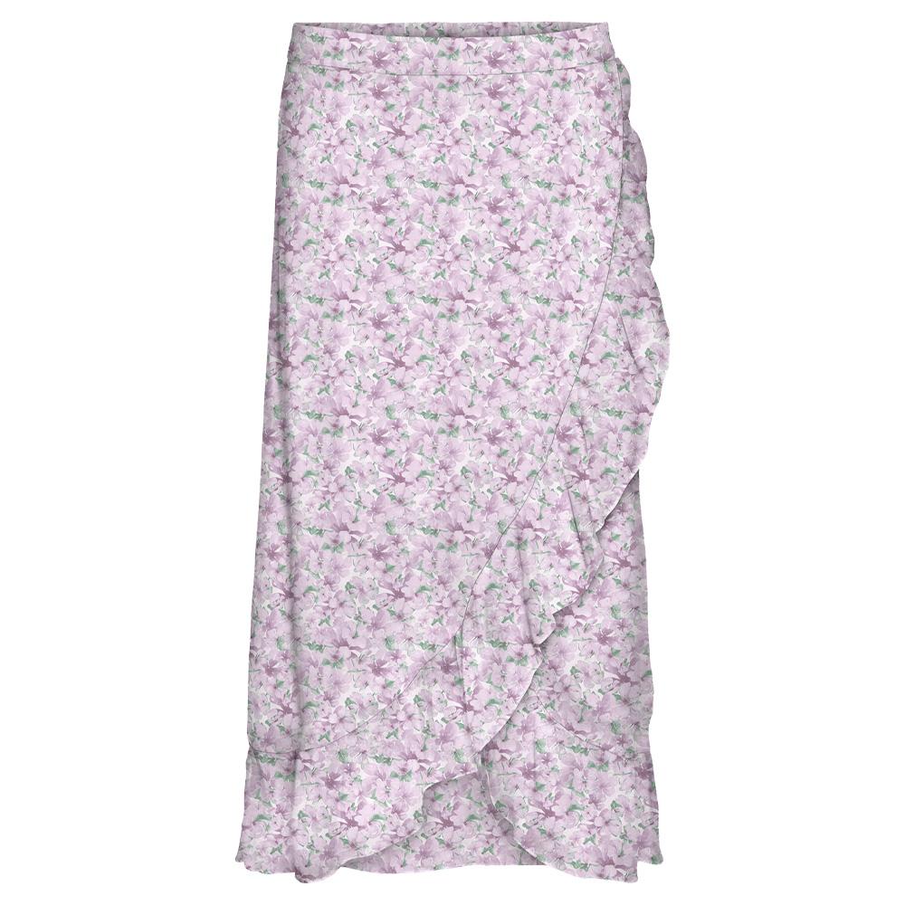 Jupe Violette à fleurs Femme Vero Moda Smilla vue 2