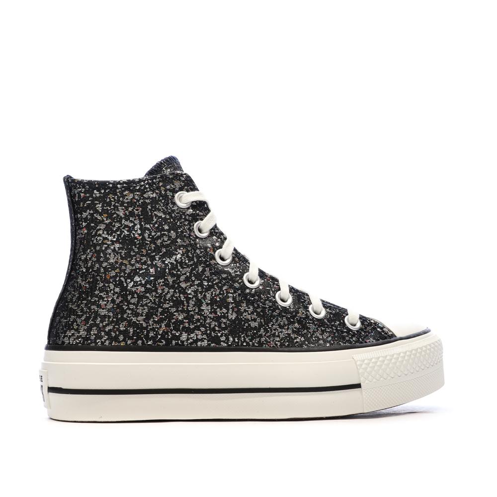 Baskets Grises Foncées Femme Converse Chuck Taylor All Star Glitter vue 2