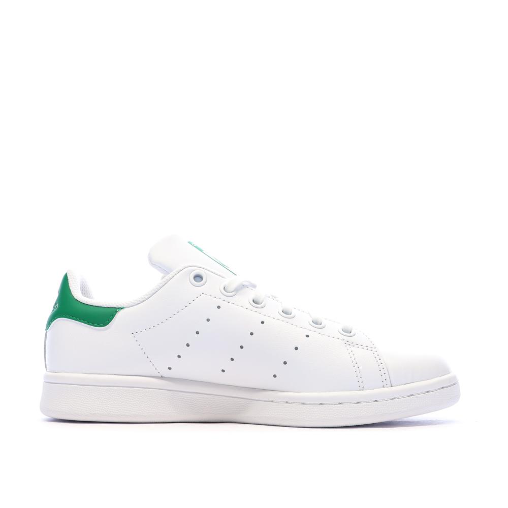 Stan Smith Blanc/Vert Mixte Adidas vue 2