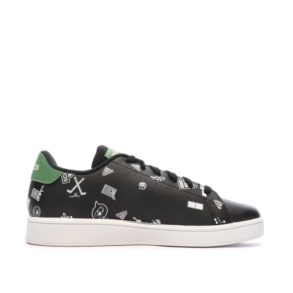 Baskets Noires Junior Adidas Advantage ID8407 vue 2