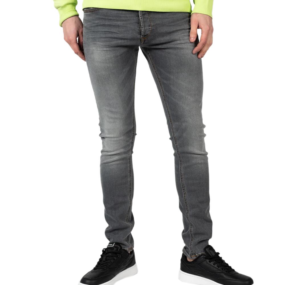 Jean Slim Gris délavé Homme Diesel Tepphar67 pas cher