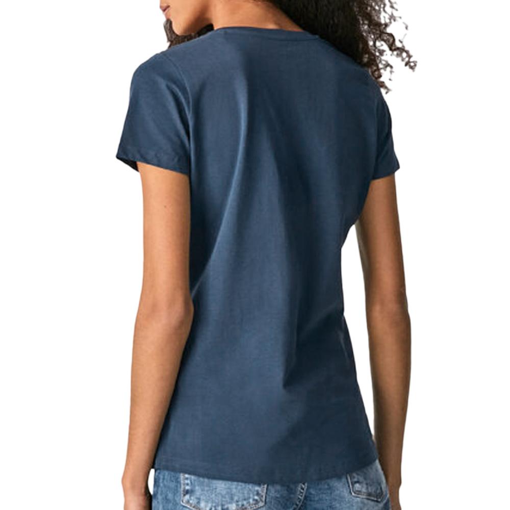 T-Shirt Gris/Bleu Femme Pepe jeans New Virginia vue 2