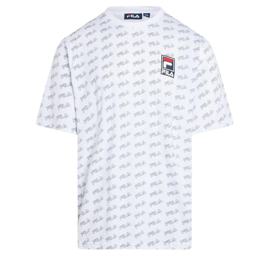 T-shirt Blanc Homme Fila Flat Print pas cher