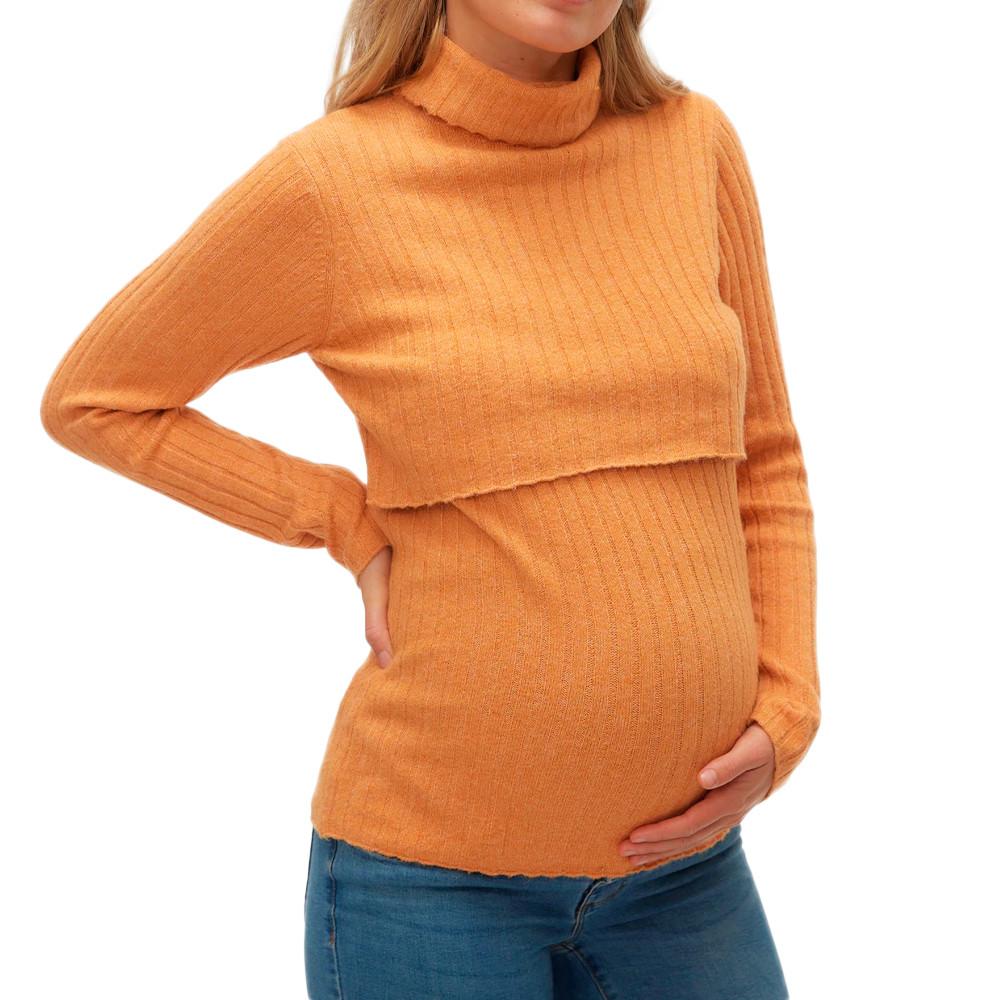 Pull de Grossesse Orange Femme Mamalicious Suniva pas cher
