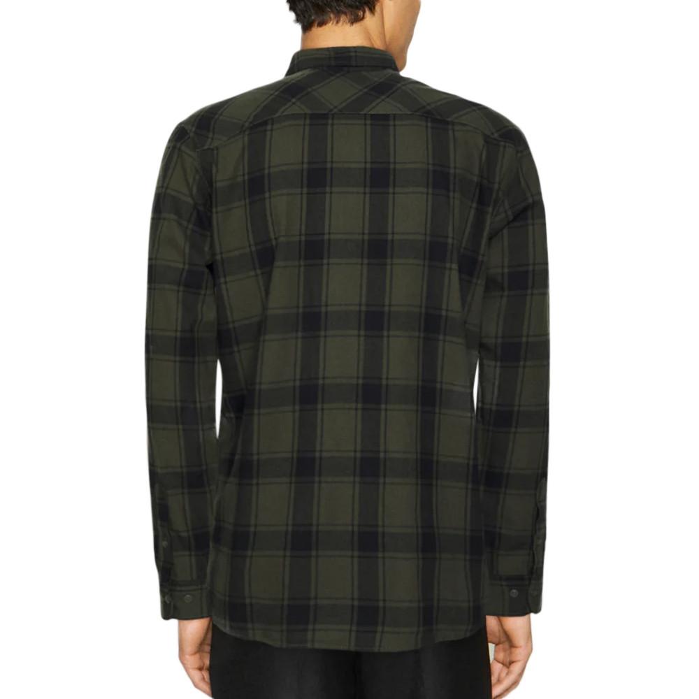 Chemise Noire/Kaki Homme Jack and Jones Chester vue 2