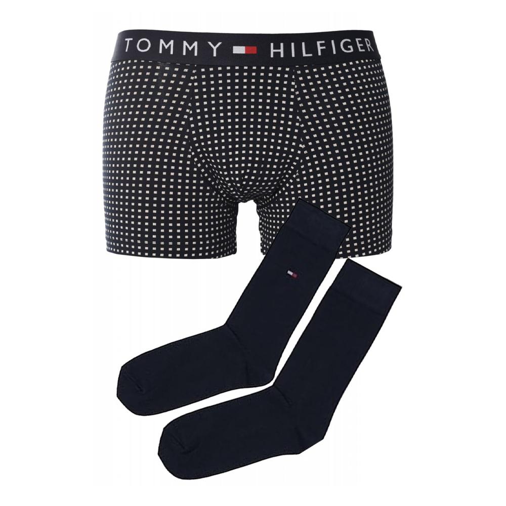 Coffret Boxer + Chaussettes Marine Homme Tommy Hilfiger Trunk pas cher