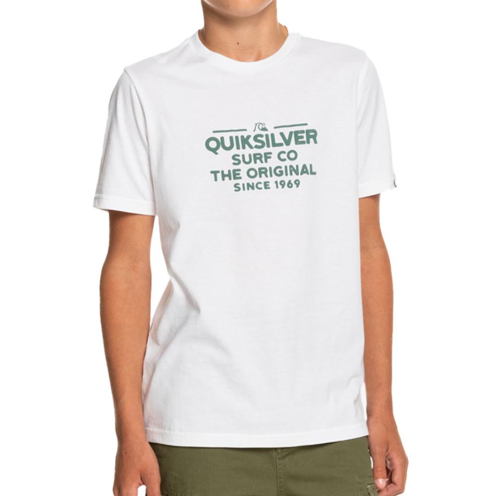 T-shirt Blanc Garçon Quiksilver Feeding pas cher