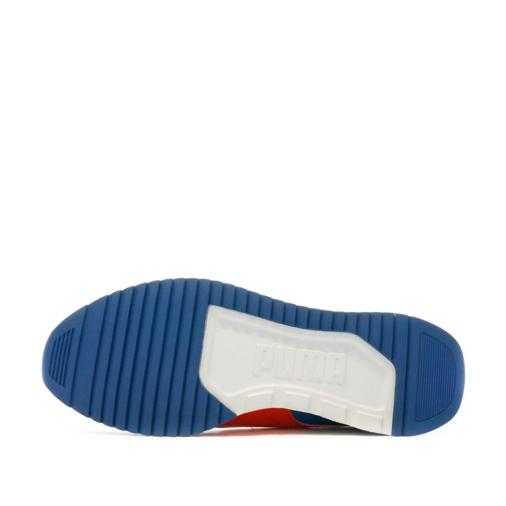 Baskets Blanches/Bleu/Rouge Homme Puma R78 vue 5