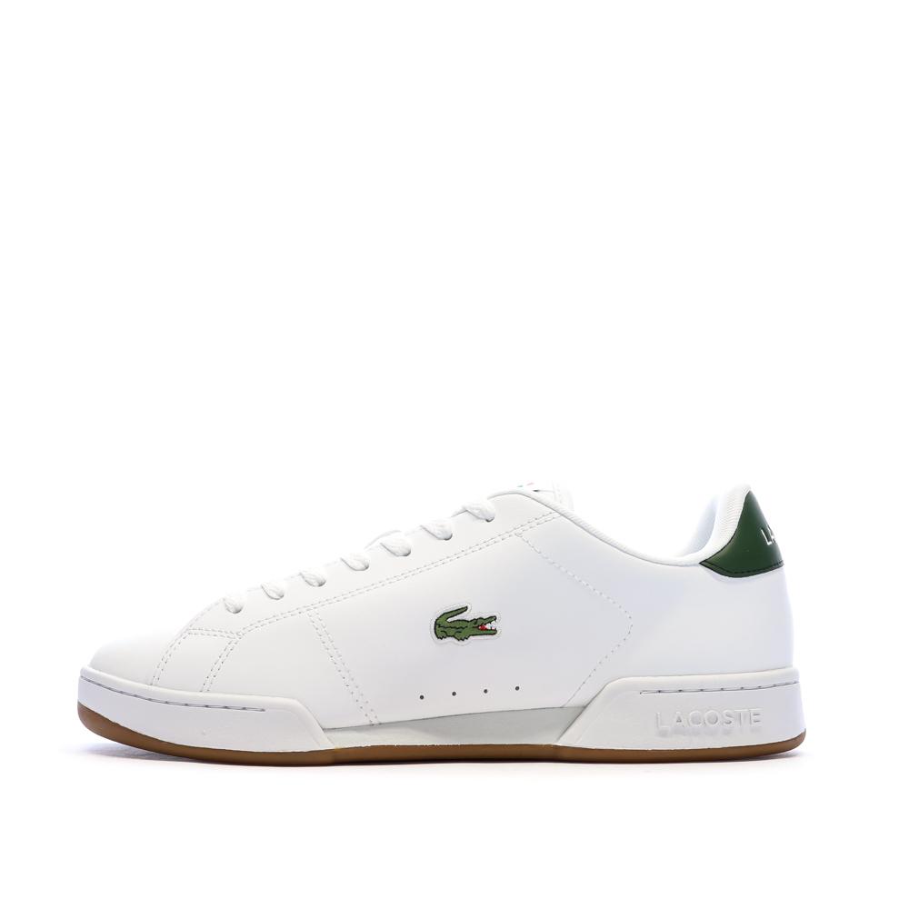 Baskets Blanches/Vertes Homme Lacoste Carnaby Cup pas cher