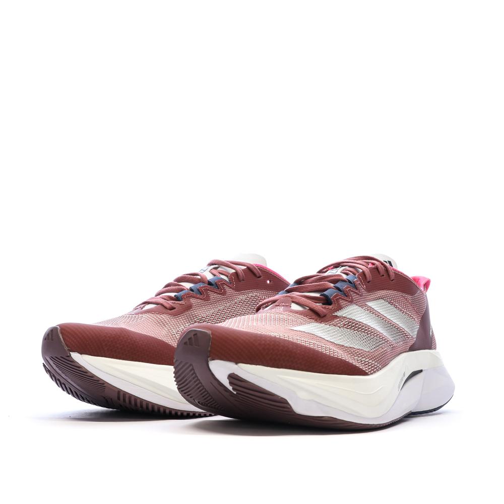 Chaussures de Running Bordeaux Femme Adidas Adizero Boston 12 vue 6