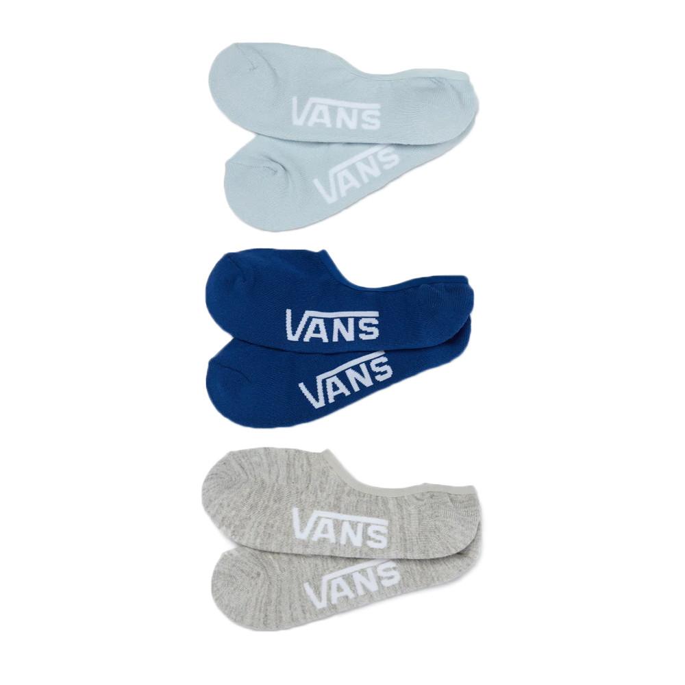 X3 Chaussettes Gris/Bleu Femme Vans Classic pas cher