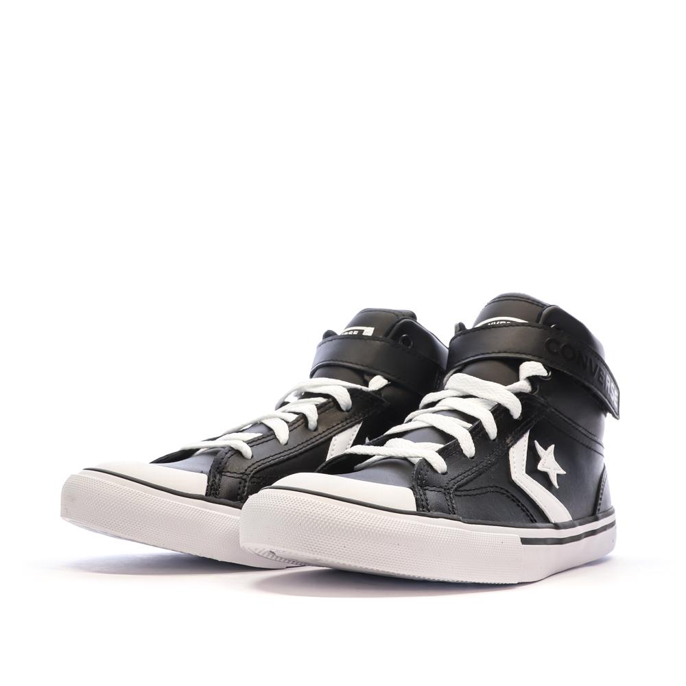 Baskets Noires Garçon Converse Pro Blaze Strap Leather vue 6