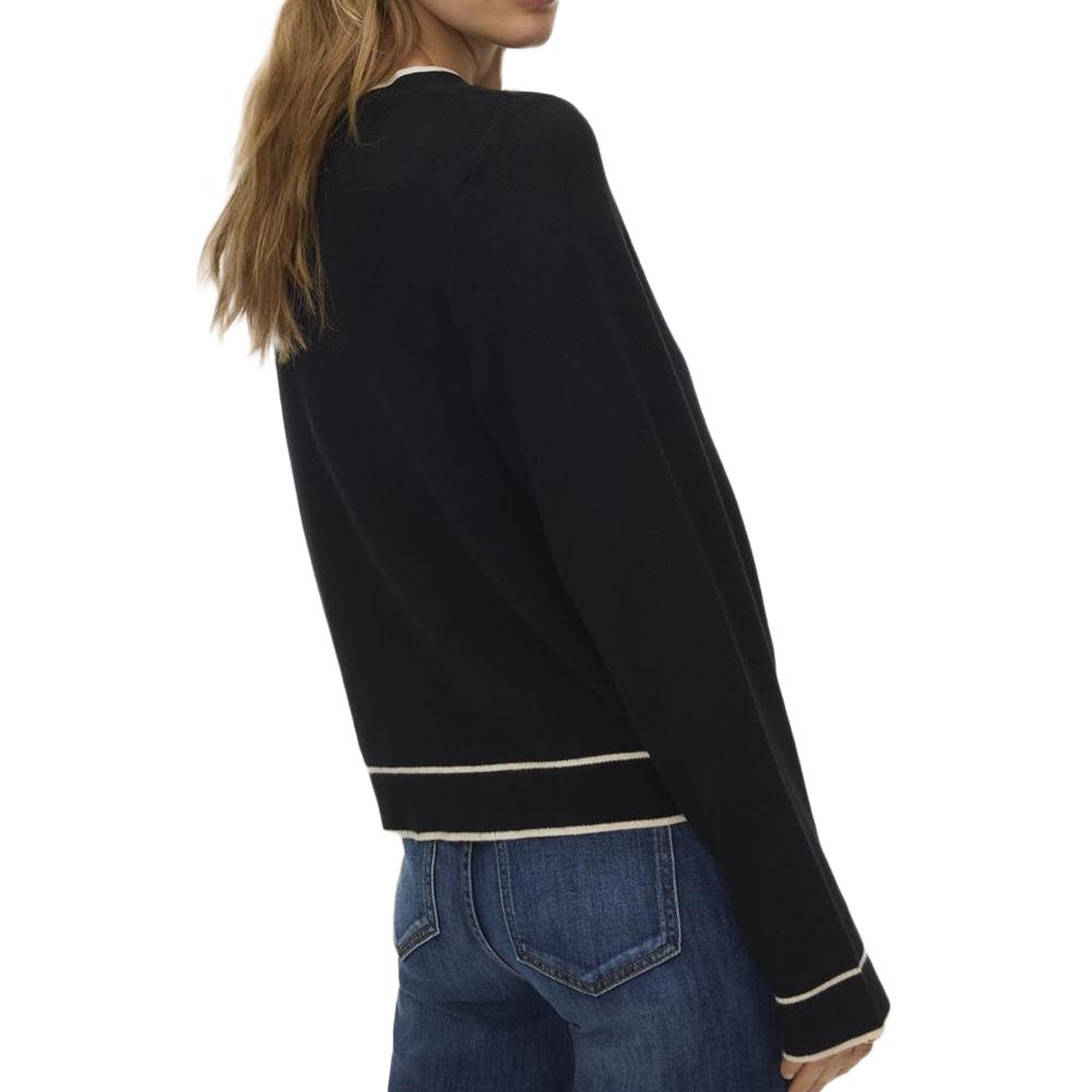 Pull Noir Femme Vero Moda Gold vue 2