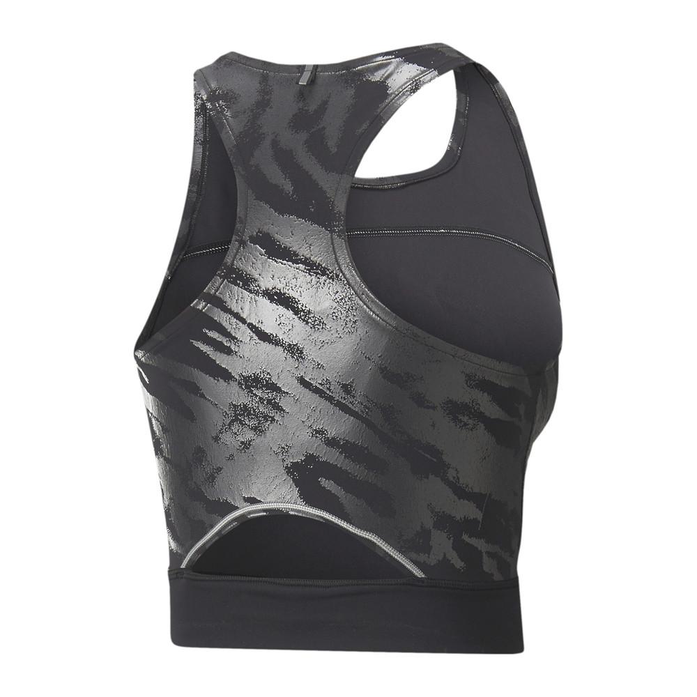 Débardeur Gris Femme Puma Run High Crop Tank vue 2