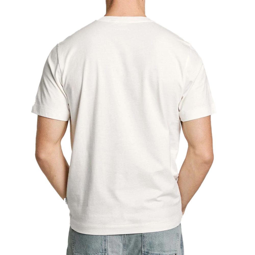 T-shirt Blanc Homme Pepe jeans Connor vue 2