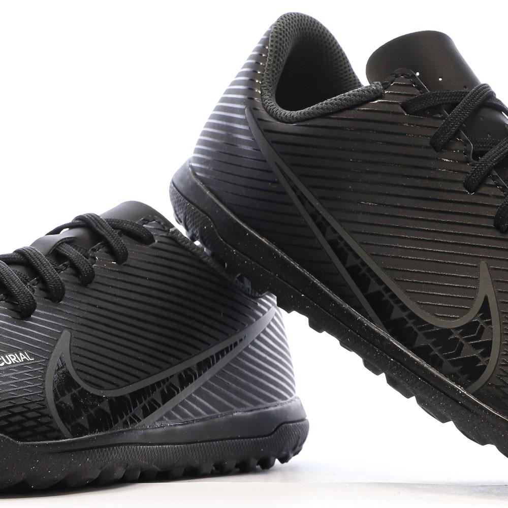 Chaussures de Foot Noires Junior Nike Vapor 15 Club TF vue 7