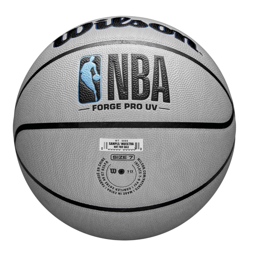 Ballon de Basketball Gris Wilson Nba Forge Pro UV vue 2