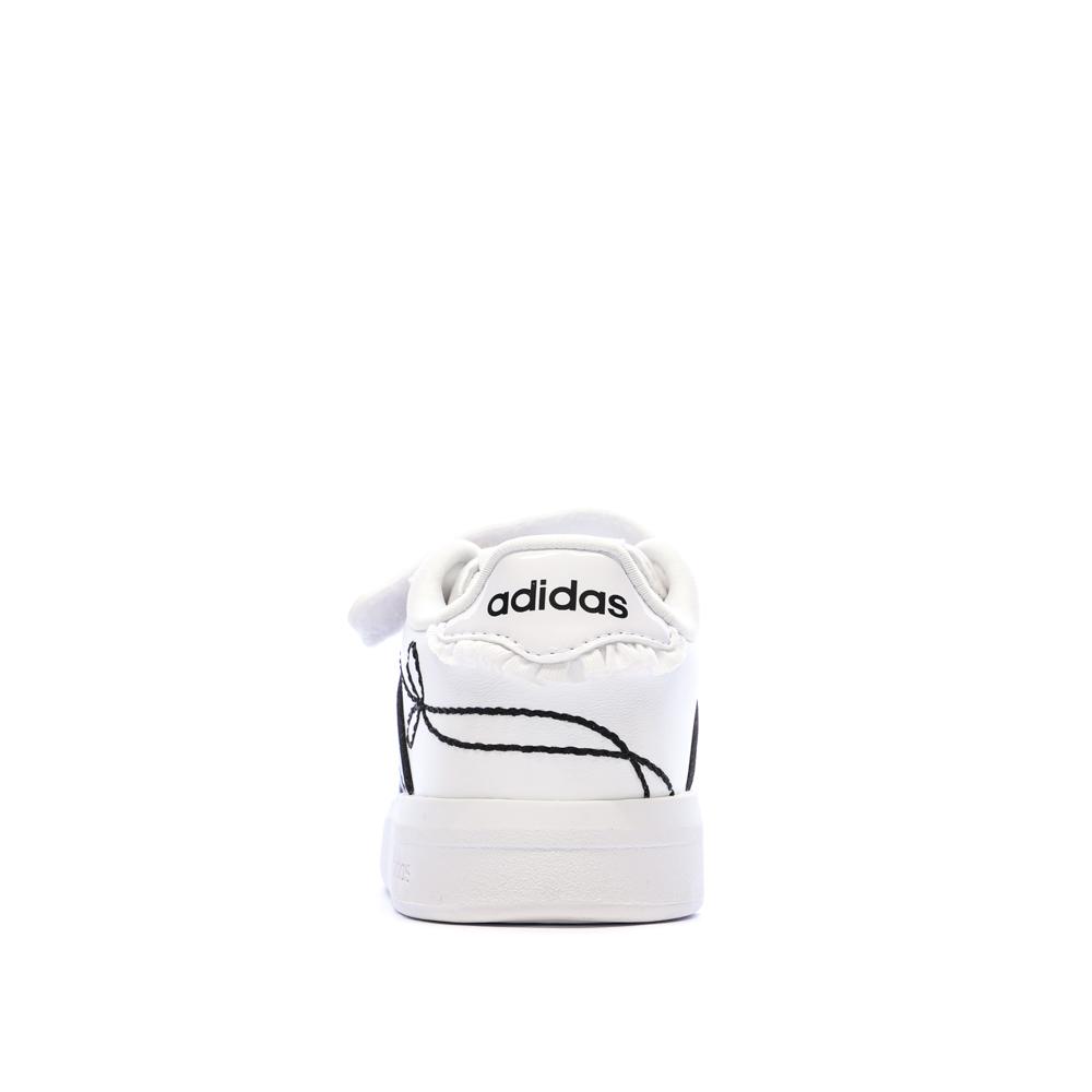 Baskets Blanche/Noir Fille Adidas Grand Court 3.0 Girls vue 3