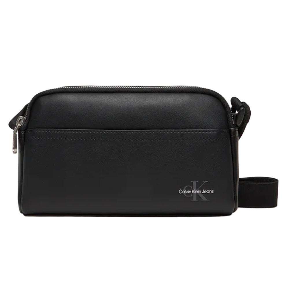Sacoche Noir Homme Calvin Klein Jeans Mono Logo Camera pas cher