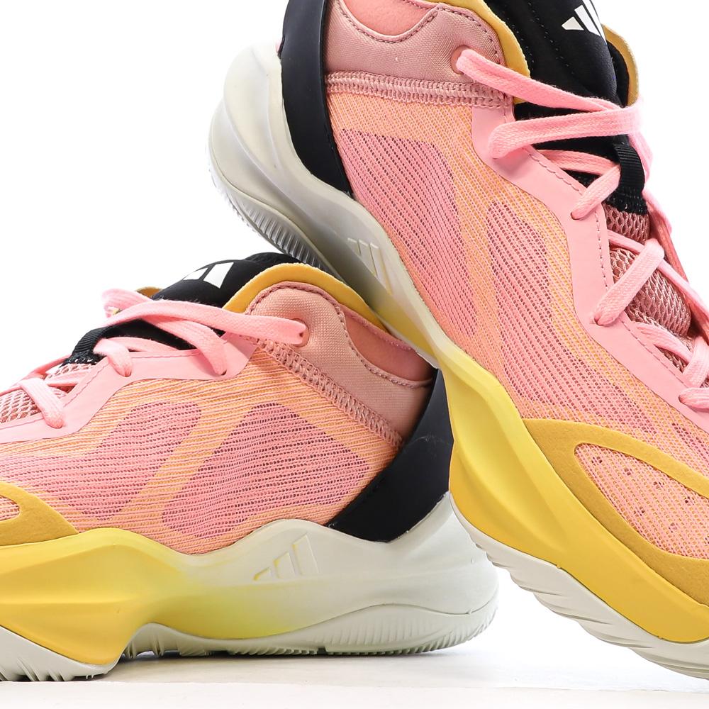 Chaussures de basketball Rose/Jaune Homme Adidas Adizero Select vue 7