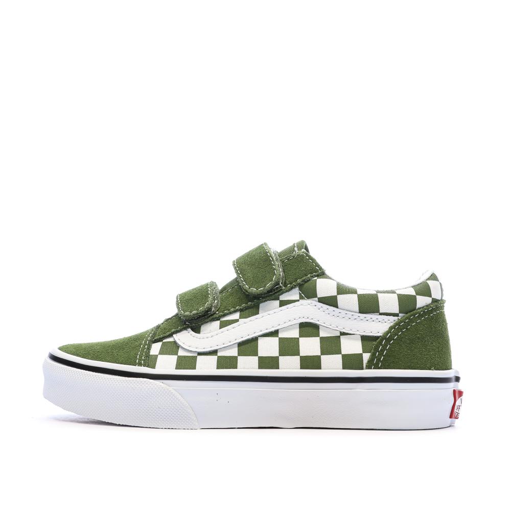 Baskets Kaki Enfant Vans Old Skool pas cher