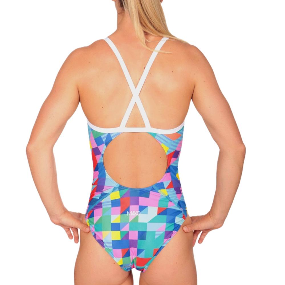 Maillot de bain Bleu/Blanc Femme Mako Nereid Pixel vue 2