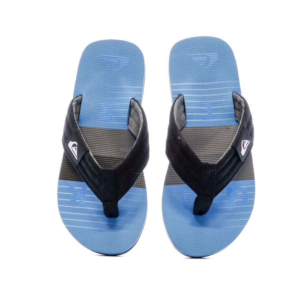 Tongs Bleu/Noir Garçon Quiksilver Molokaï Layback vue 3