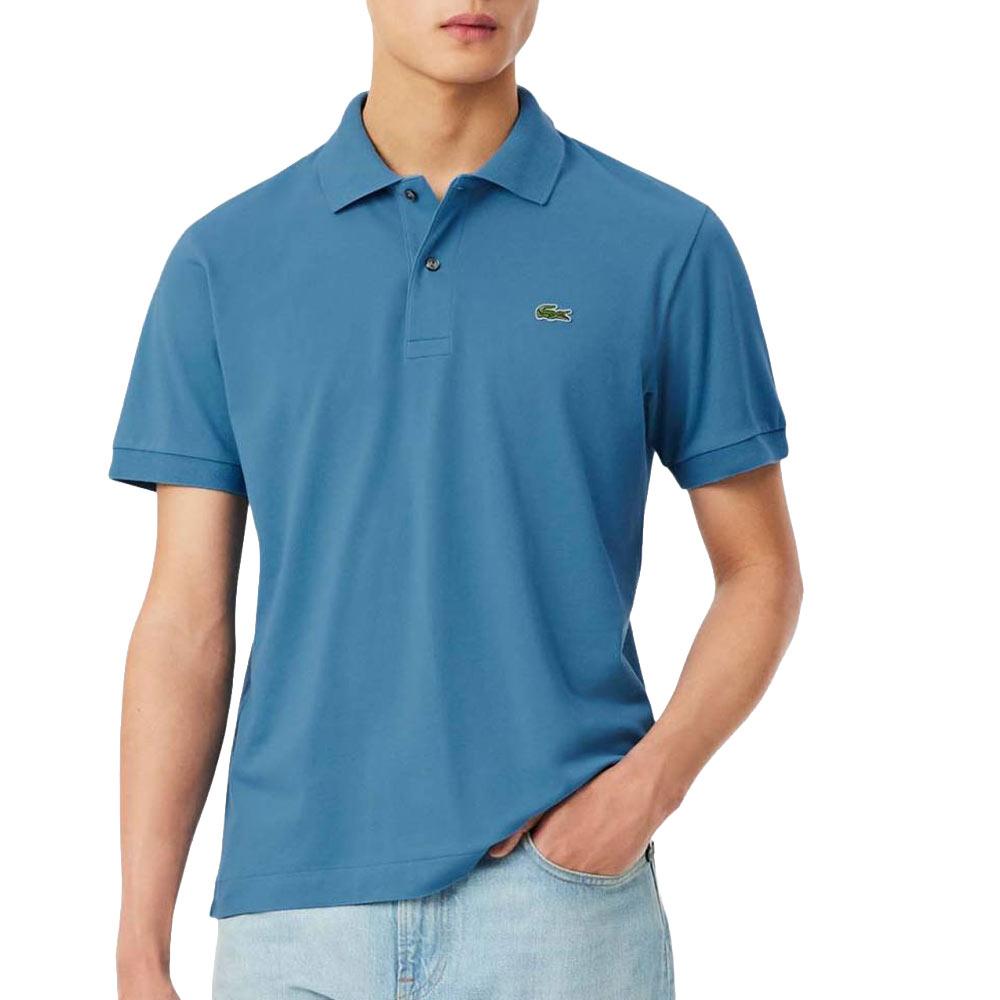 Polo Bleu Homme Lacoste Slim Fit brodé pas cher