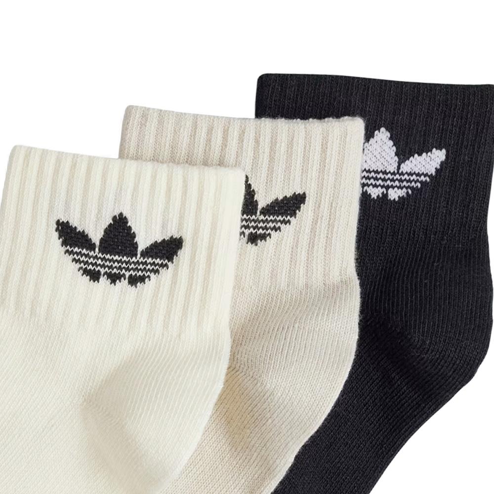 x3 Paires de Chaussettes Beiges/Noir Bébé Adidas Kids Ankle vue 2