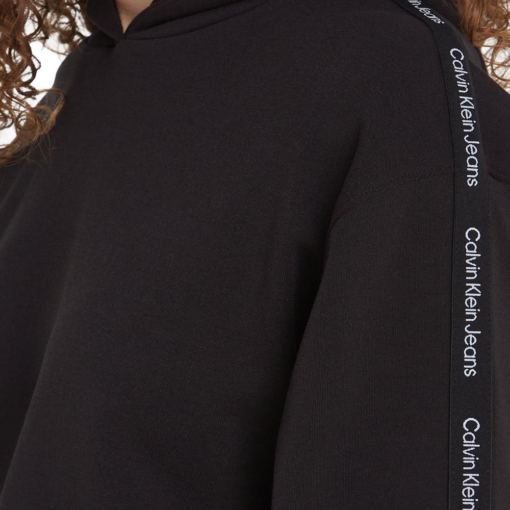 Sweat Noir Femme Calvin Klein Embro Elastic vue 3