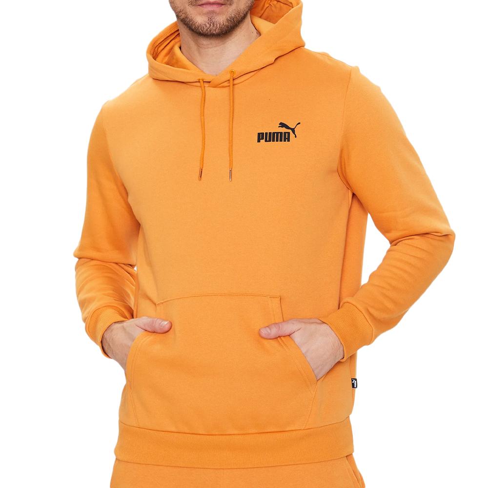 Sweat à Capuche Orange Puma Smlogo pas cher