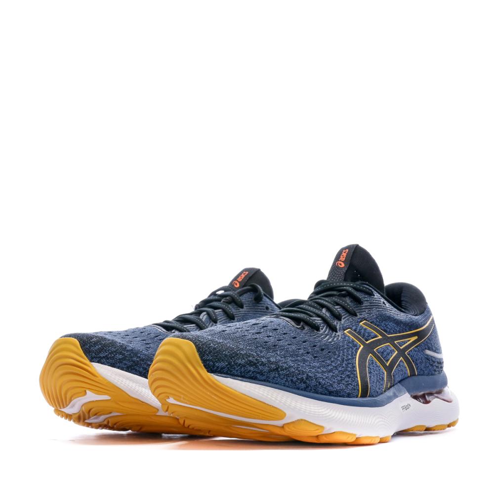 Chaussures de Running Bleu/Noir Homme Asics Gel Nimbus 24 vue 6