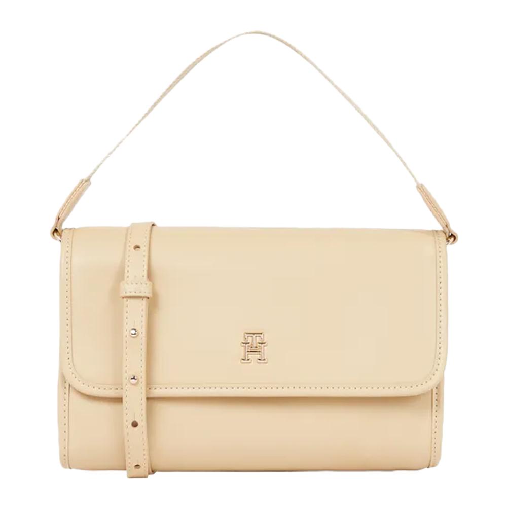 Sac Main Beige Tommy Hilfiger Monotype Shoulder pas cher