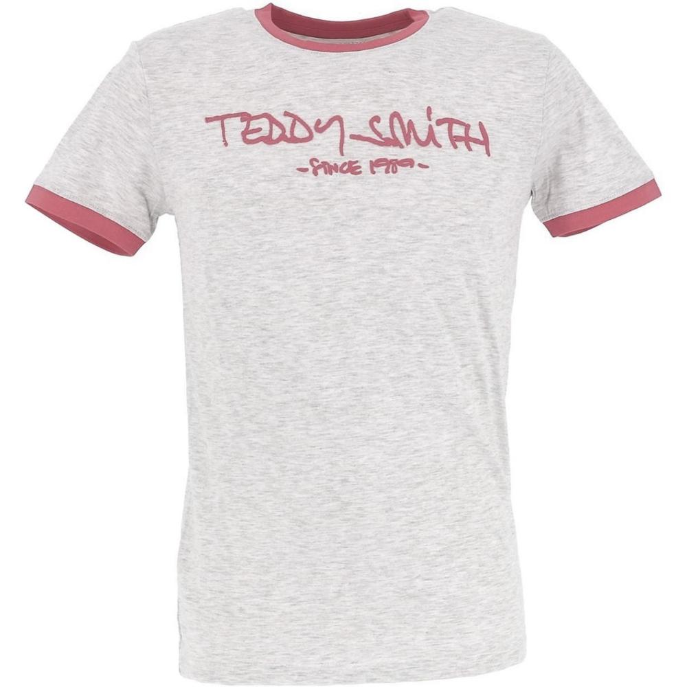 tshirt blanc chiné homme teddy smith ticlass 3 pas cher