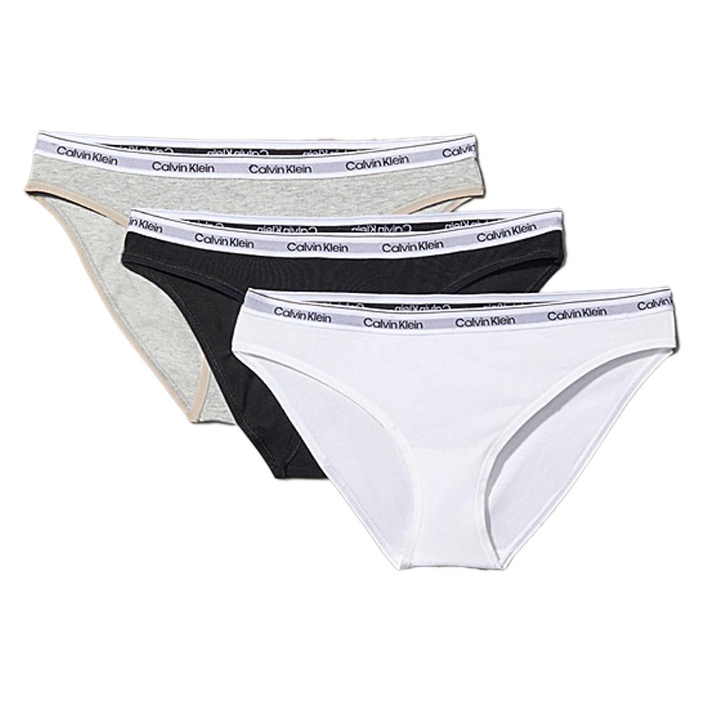 Sous vetement Noir/Gris/Blanc Homme Calvin Klein Jeans Bikini pas cher
